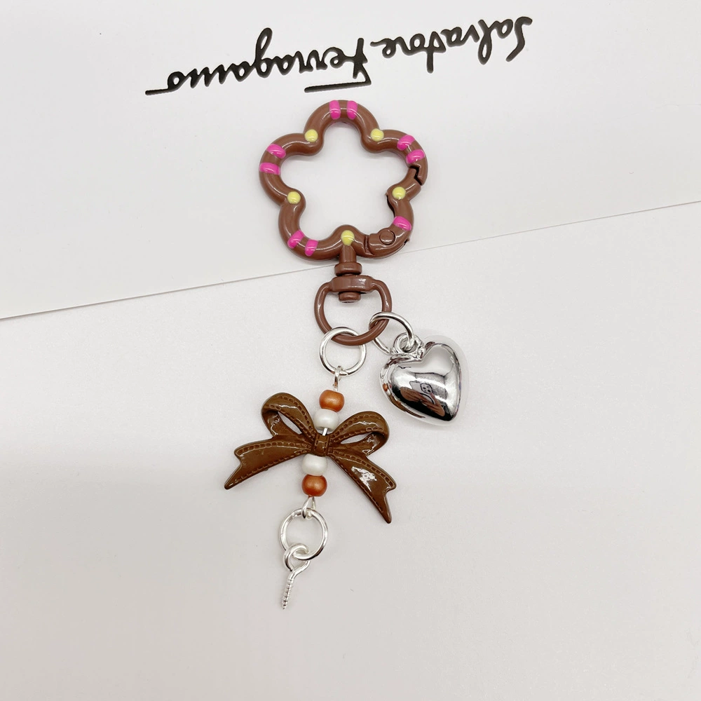 Universal keychain flower-shaped, accessories, flowered, DIY