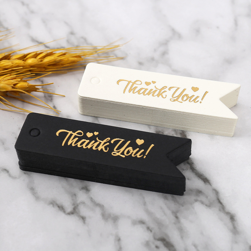 Thank you bronzing tag 2022 new Thankyou card Amazon cross-border dovetail tag gift thank you card