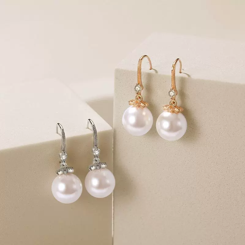 摩天轮S925珍珠珍爱耳环女2025新款爆款高级感银耳钉耳饰耳坠气质