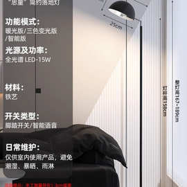 意式极简落地灯客厅高级感轻奢装饰钓鱼灯立式卧式落地灯阅读灯