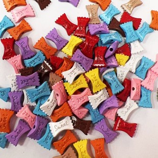 DIY Handmade Jewelry Accessories New Cute Candy Colorful Alloy Paint Artificial Beads Loose Bead Material