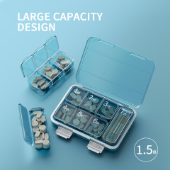 Weekday 7-Compartment Daily Medicine Organizer with Secure Seal and Portable Large Capacity