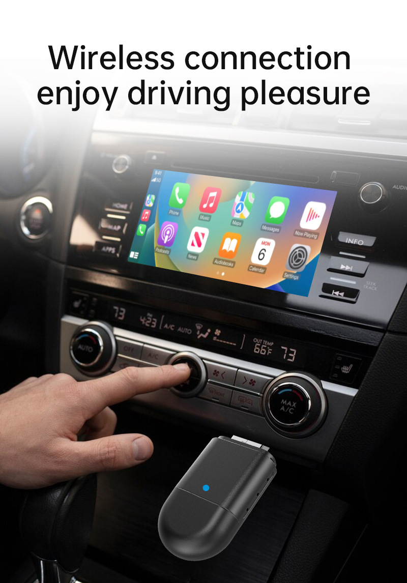 Cross-border carplay box wired to wireless double-headed wireless carplay adapter car machine interconnection box