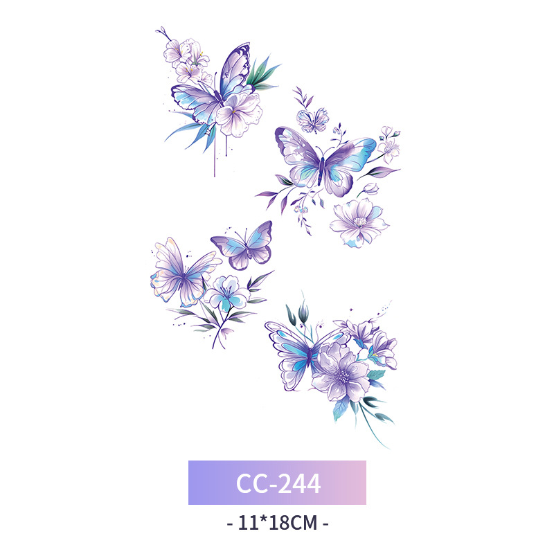 Transfronterizo en stock al por mayor de halloween colorido mariposa tatuaje pegatinas simulación sangrienta cicatriz pegatinas divertidas pegatinas impermeables