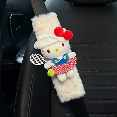 Seat belt shoulder pad pad, car interior seatbelt decoration - badminton-kt-cat