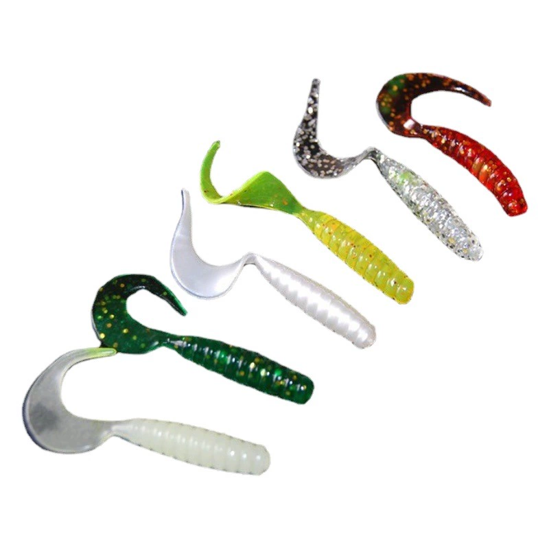 4 см Мягкая приманка личинки с одним хвостом светящийся хвост приманка мягкий хвост Техасская рыболовная группа Luya бионическая приманка силиконовый мягкий червь