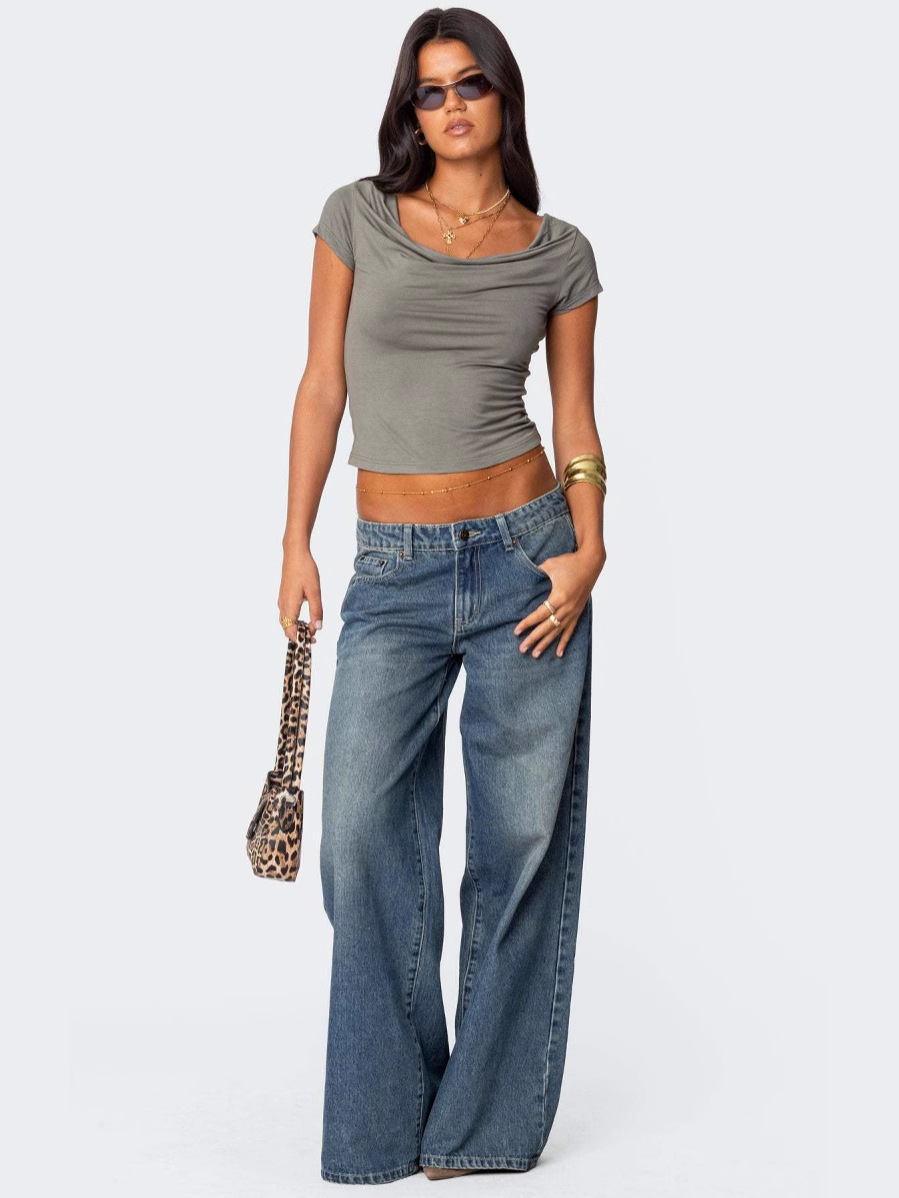 fashionable denim jeans