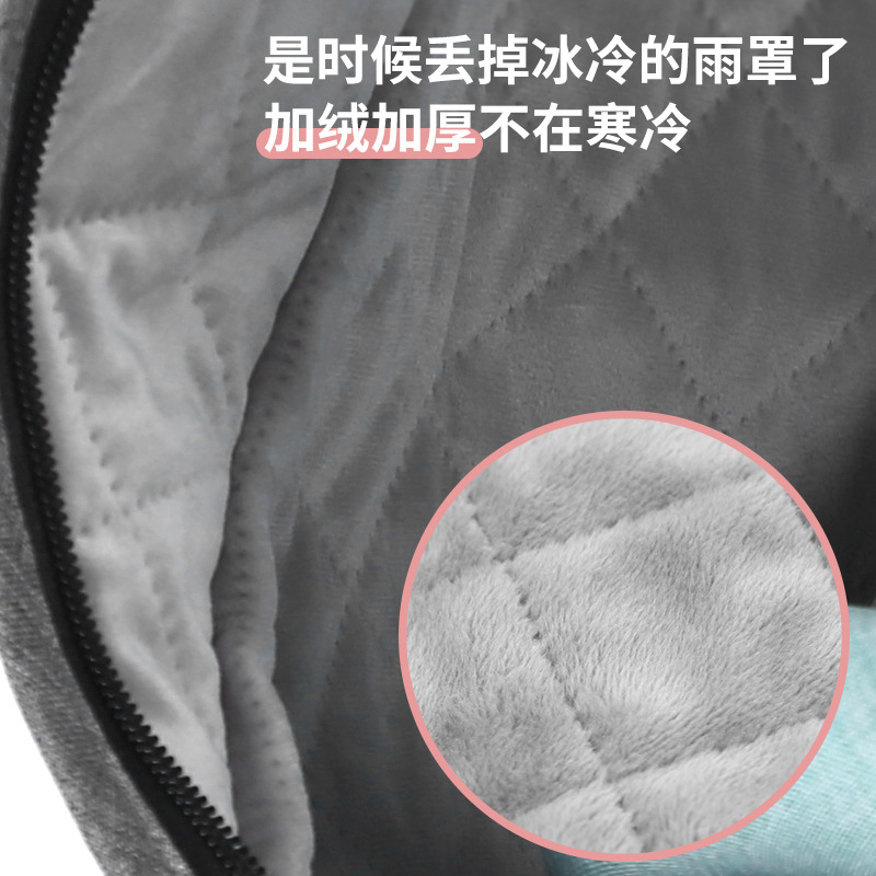 Thick Fleece Windproof Rain Cover for Baby Stroller - Autumn/Winter Warmth Protection, Windproof and Waterproof Cover for Kids - Universal Model