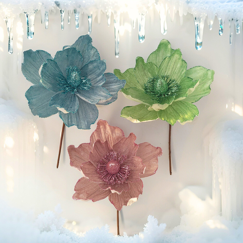 Christmas Artificial Flowers Christmas Decorations Decorative Flowers Creative Small Ornaments Pendants Scene DIY Layout Ins Style