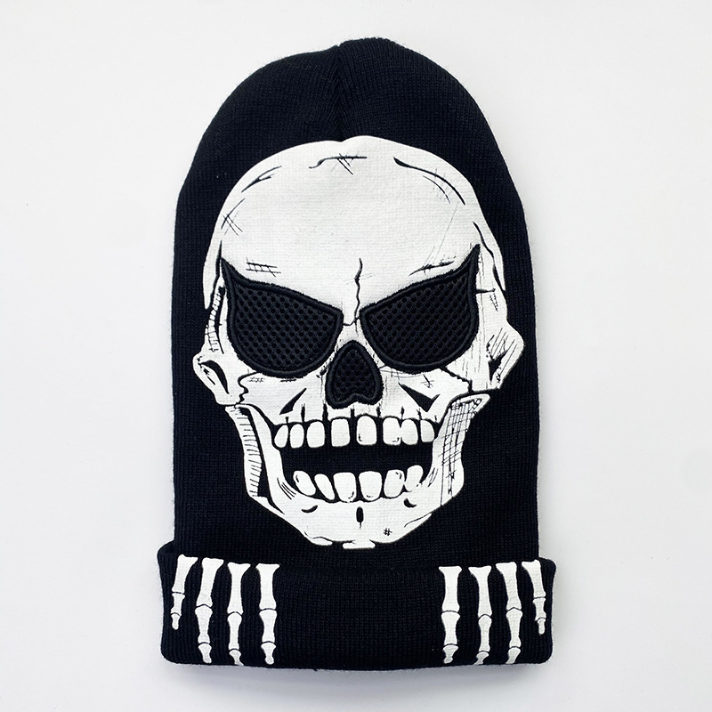 亚马逊欧美跨境夜光骷髅头骨爪手套万圣节发光手套Skull Gloves|undefined