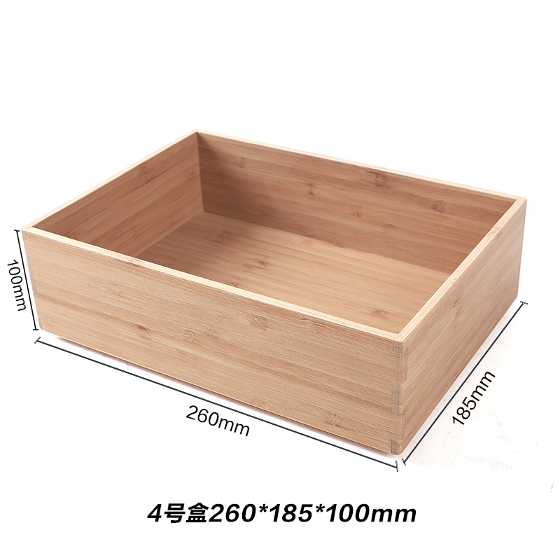 Caja organizadora de almacenamiento de cajones Caja de partición Caja de almacenamiento de vajilla de cocina caja de almacenamiento de combinación de bambú multifuncional para el hogar image 13