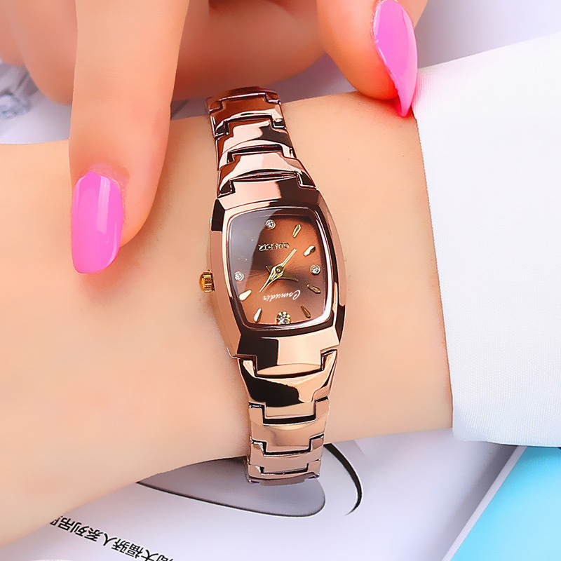 Tungsten steel watch women's waterproof simple temperament women's watch small dial women's quartz watch foreign trade cross-border a generation of hair