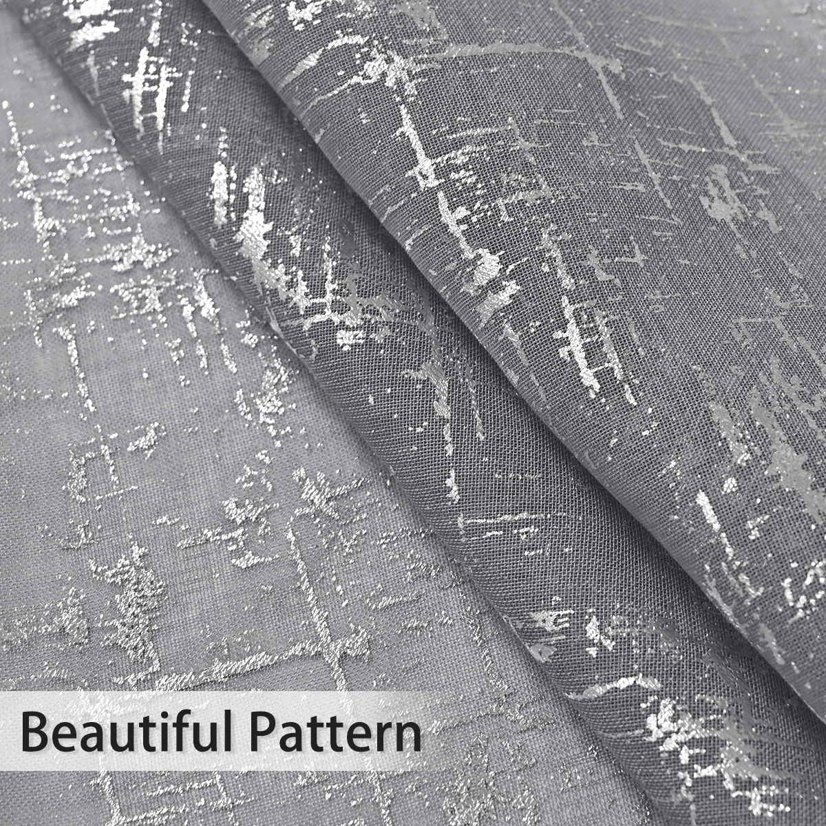 Artículos populares de SHEIN para dropshipping, cortinas translúcidas semioscuras con patrón de cruz pequeña en relieve plateado, venta al por mayor transfronteriza para Mercado.