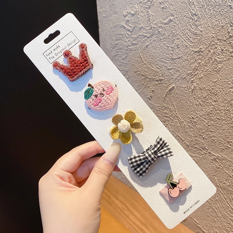 Horquilla de seguridad infantil para niños lindo súper lindo no duele el pelo del bebé clip de sudor niña bebé horquilla de tela completa