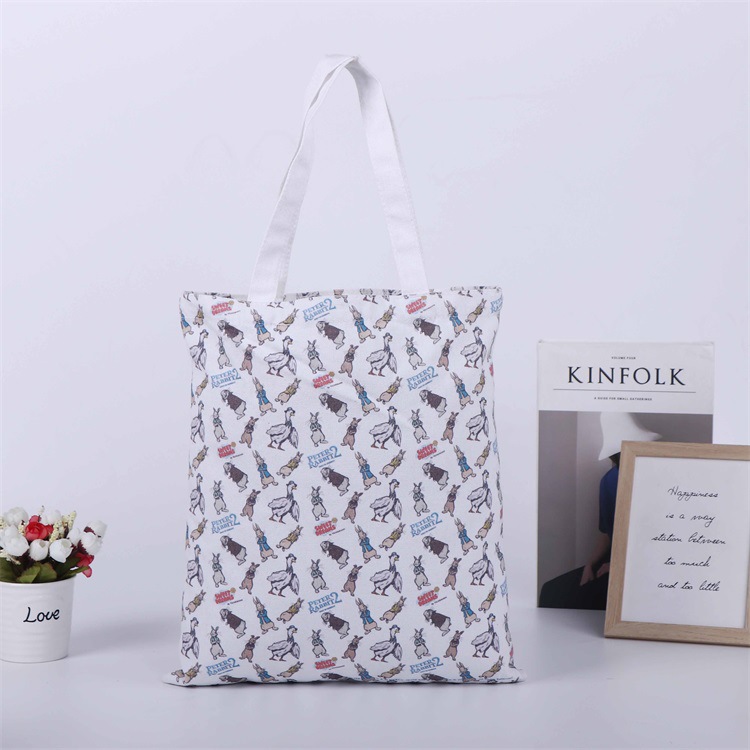 学生补习卡通收纳帆布袋 广告购物手提包装袋 彩印单肩背包袋通用