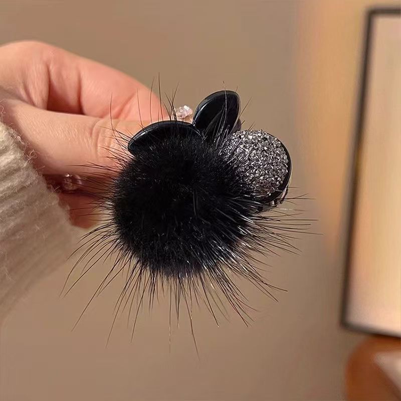 秋冬のぬいぐるみのさくらんぼの半分の髪の小さいクリップの女性の高級感の前髪のカードの高い馬尾の固定のクリップの頭飾り|undefined