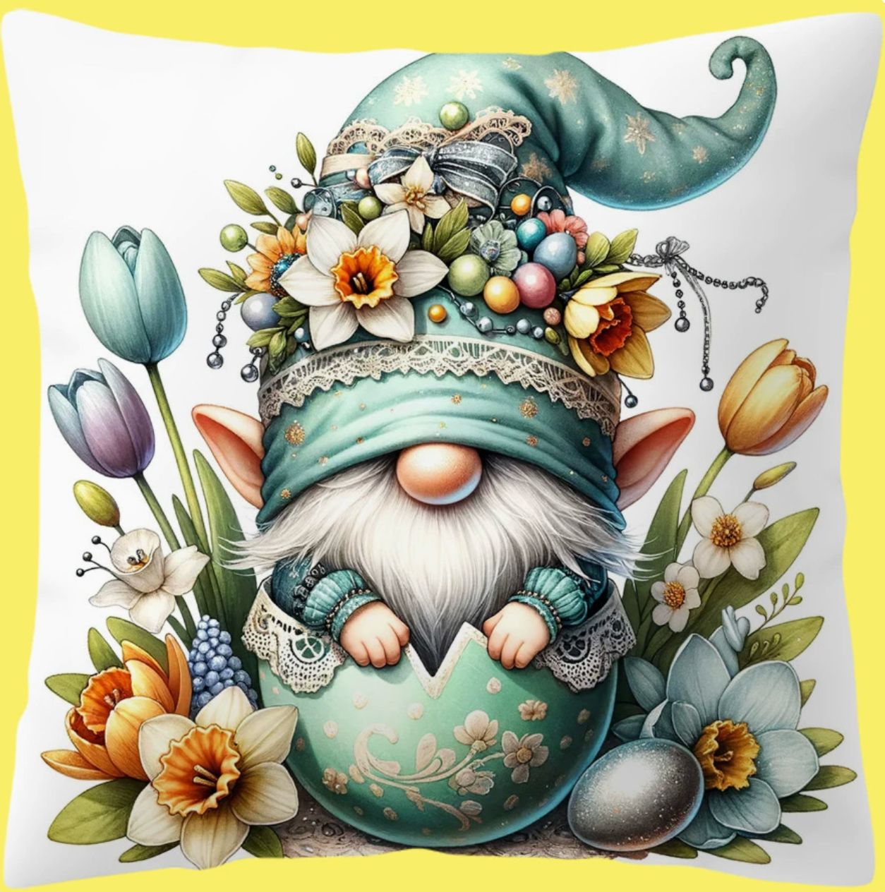 Huevo de Pascua Camión Impresión Funda de almohada Conejo transfronterizo Decoración de vacaciones Hogar Sofá Funda de almohada Funda de cojín