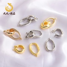 ��ɫ14K����������Բ˫Ȧ�����������������ӿ۵�׹��diy��Ʒ���
