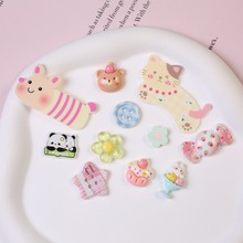 卡通小猫咪可爱 diy饰品配件奶油胶手机壳帽子玩具发夹发饰配件