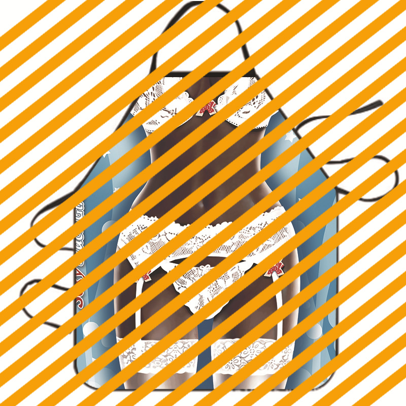 Suministro transfronterizo Amazon Venta caliente personalizado divertido creativo delantal homenaje satén tela ventas directas de fábrica