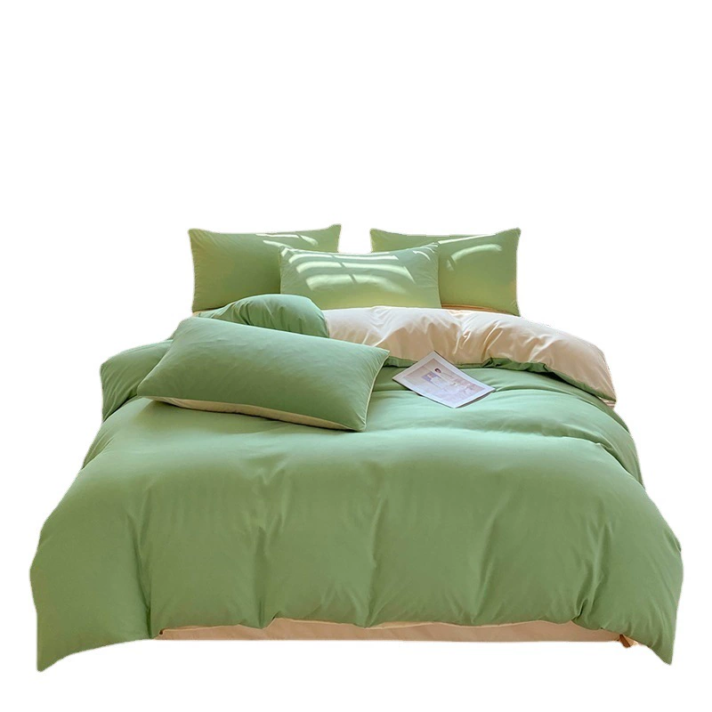 Сокровище популярного комплекта постельного белья из четырех предметов, простыни из стираного хлопка, четырехсезонный комплект из трех предметов для кровати в студенческом общежитии.