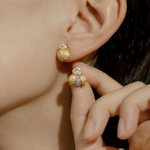 2025新款七星瓢虫耳钉 轻奢精致拉丝工艺AB款设计耳环