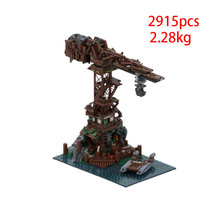 跨境热卖现货MOC-187375港口起重机拼装小颗粒 积木玩具模型摆件