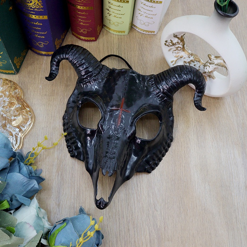 Nuevas máscaras de terror de Halloween animales cabra esqueleto maquillaje fiesta espectáculo prop cos máscara