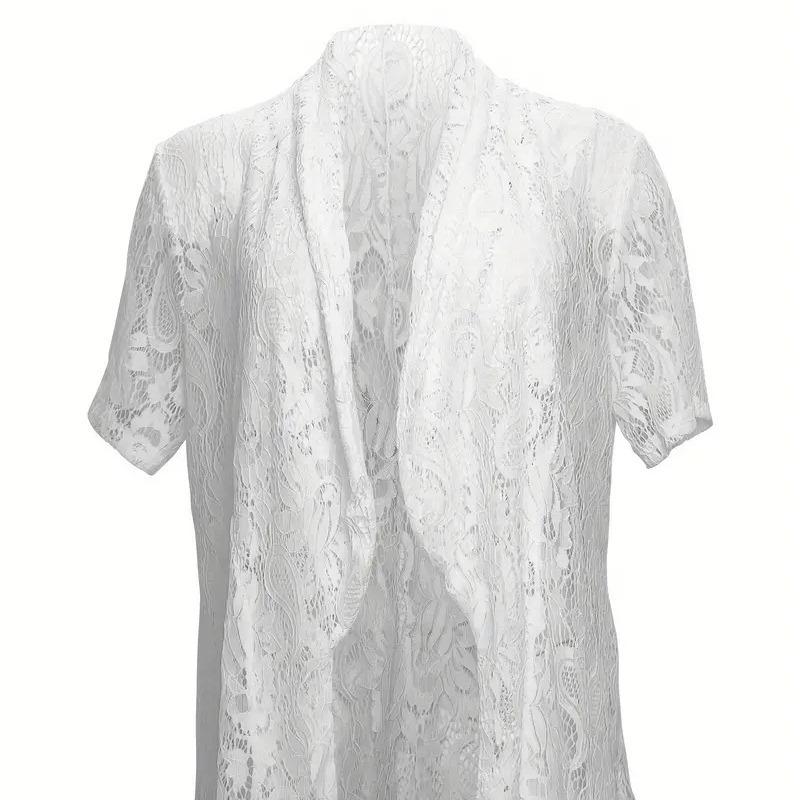 Abbigliamento donna primavera e autunno nuovo cardigan in pizzo giacca a maniche corte_voghion.com