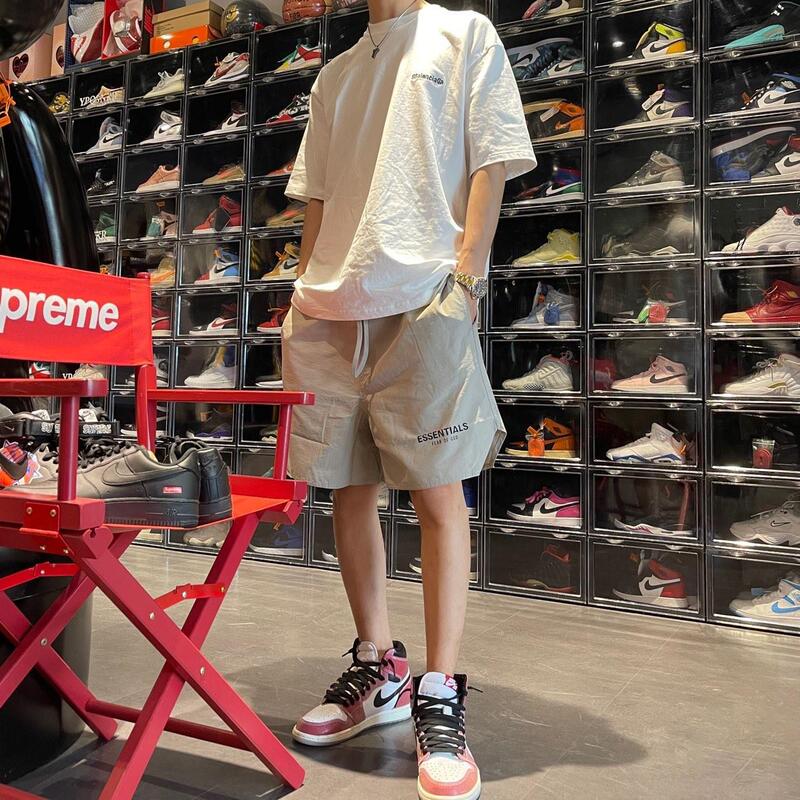 Essentials Hhh Multi-Line Nylon Shorts High Street Fashion Brand 3m Letter Reflective Drawstring Five-Quarter Pants Beach Pants Essentials Hhh Multi-Line Nylon Shorts High Street Fashion Brand 3m Letter Reflective Drawstring Five-Quarter Pants Beach Pants