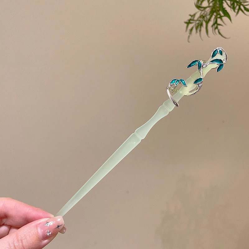 Lámpara Palacio emisor de luz horquilla borla de alto grado de las mujeres de estilo chino horquilla de pelo de estilo nacional updo pelo paso-sacudida chaleco falda