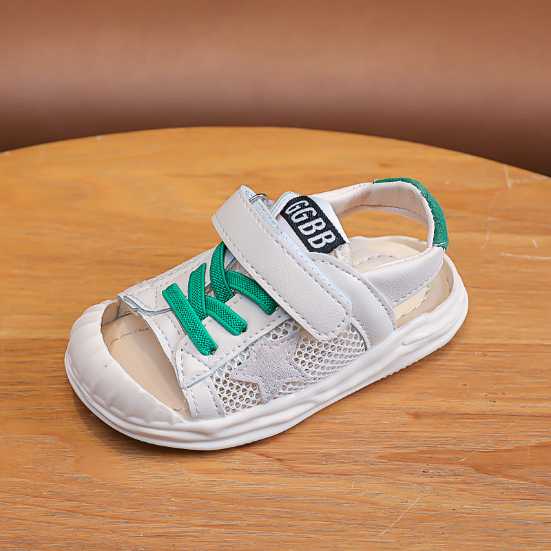 Sandalias para niños 2025, verano, punta cerrada, informales, para playa, suela suave, antideslizantes, ligeras, para niños y niñas