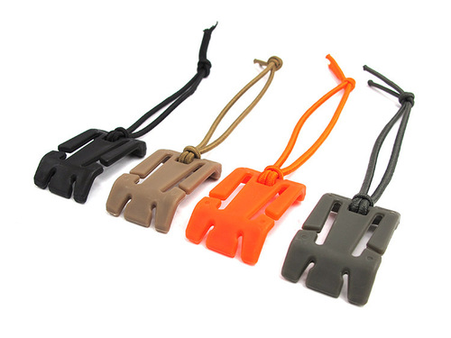 Storage webbing clip with elastic cord hook, square binding buckle MOLLE system webbing organizer and tension clip, line coiling clip