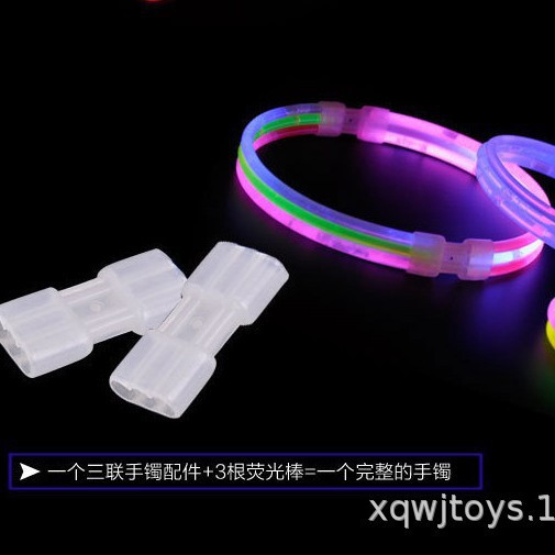 Accesorios de varilla fluorescente varilla luminosa modelado varilla flash plástico con conector gafas de cabello conector de linterna brillante