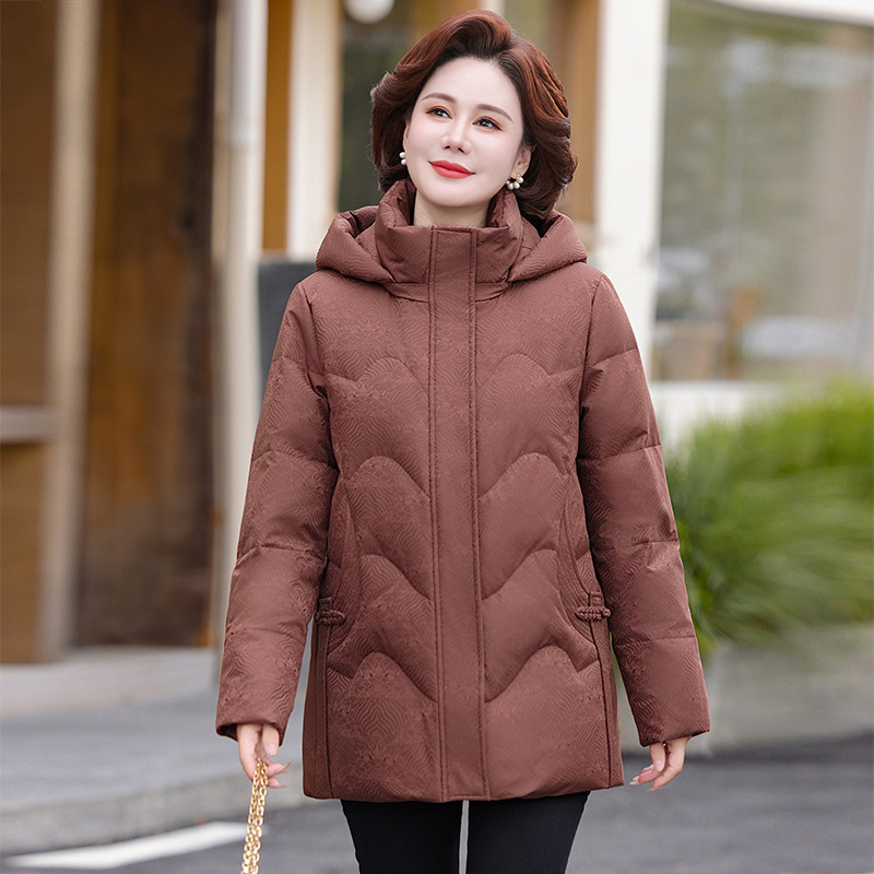 Mom's Winter Coat, Short down Jacket, 2025 New Style, Middle-Aged Women's Clothing, Autumn and Winter, Middle-Aged and Elderly White Duck down Jacket Mom's Winter Coat, Short down Jacket, 2025 New Style, Middle-Aged Women's Clothing, Autumn and Winter, Middle-Aged and Elderly White Duck down Jacket