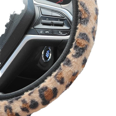 Steering wheel cover – plush steering wheel cover without