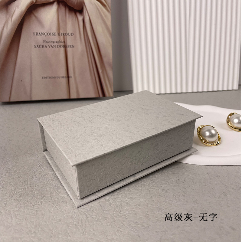 고급 회색 (단어 없음)-외부 직경: 13*8.5*4CM