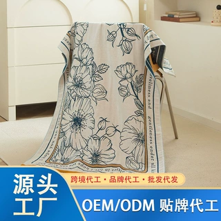跨境五层纱布浴巾纯棉全棉大尺寸家用纯棉吸水洗澡巾夏季加工定制
