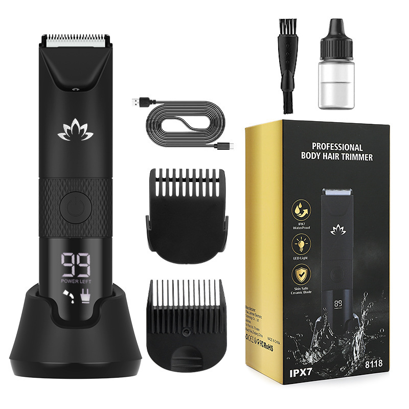 Ventas transfronterizas calientes 2 en 1 cortador de pelo eléctrico impermeable cuerpo entero afeitar cuchillo de afeitar hombre y mujer intimidad image 14