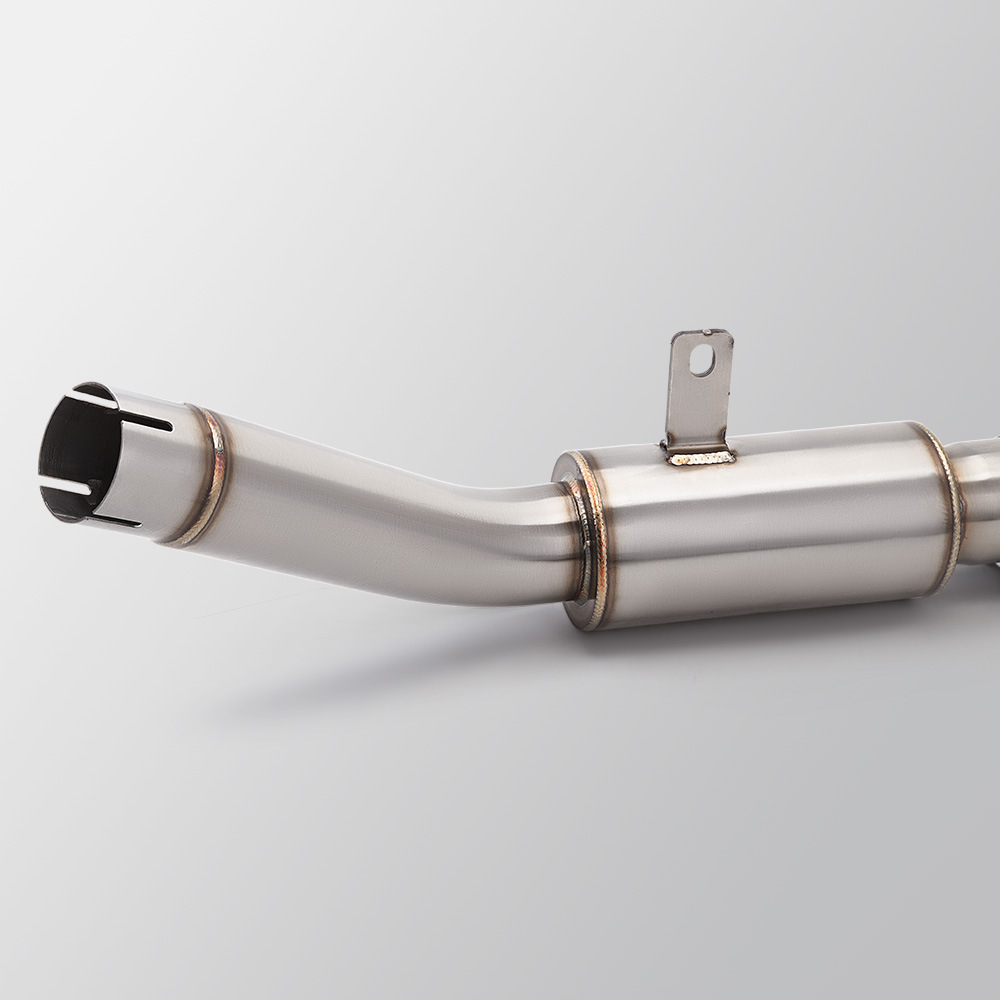 Motorcycle Exhaust Pipe Modification for S600Rs Stainless Steel with Drum Front Section, Connects to Original Tail Section for Non-Destructive Installation