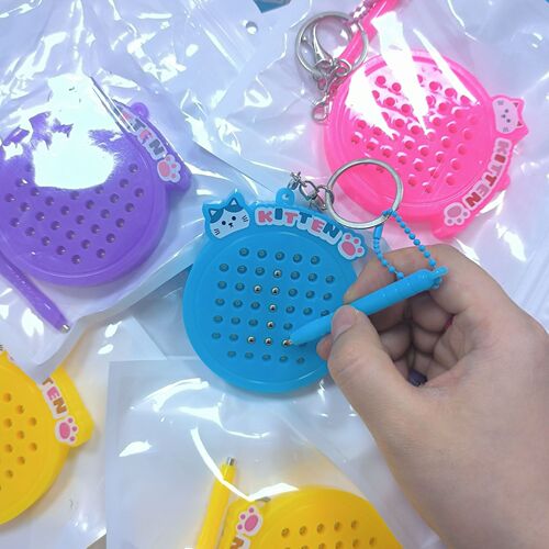 Magnetic Bead Drawing Board Creative Drawing Board Keychain Fun and Playful Stress Relief Educational Toy for Children