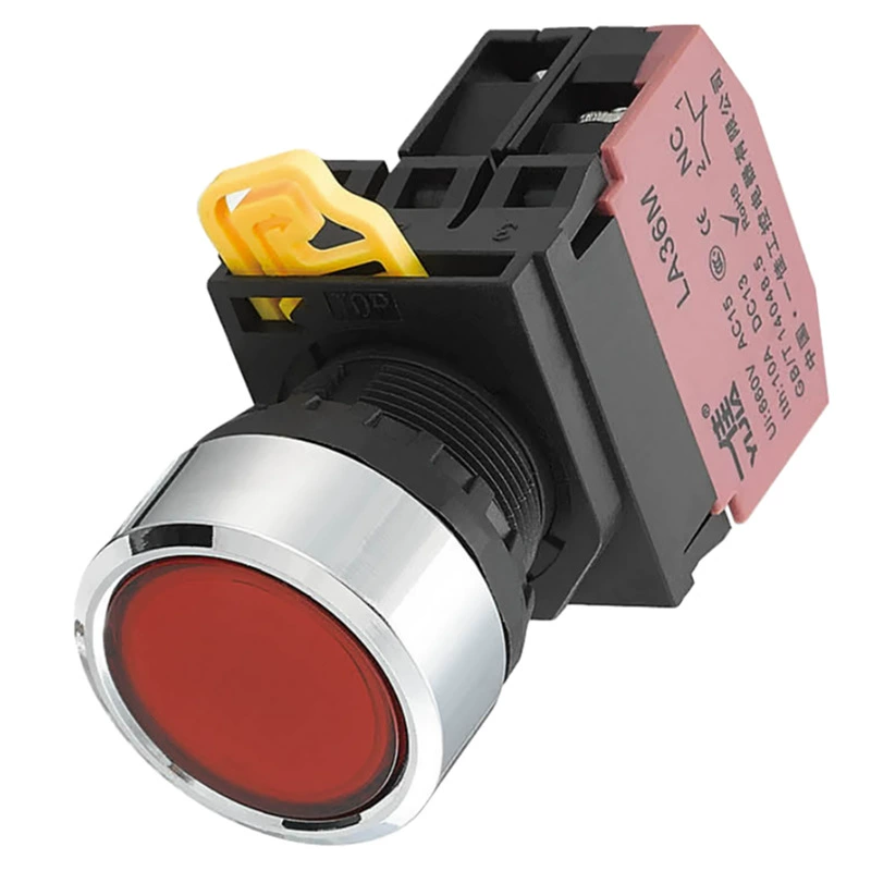 一佳 Button with light, switch key, short power supply, 36, 24v, 220v, 22mm