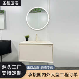 定制严选厂家加厚一体浴室柜洗手盆带镜子卫生间洗脸盆洗漱台面
