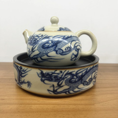 米黃汝窯西施茶壺茶杯功夫茶道茶具單壺泡茶家用陶瓷泡茶器泡