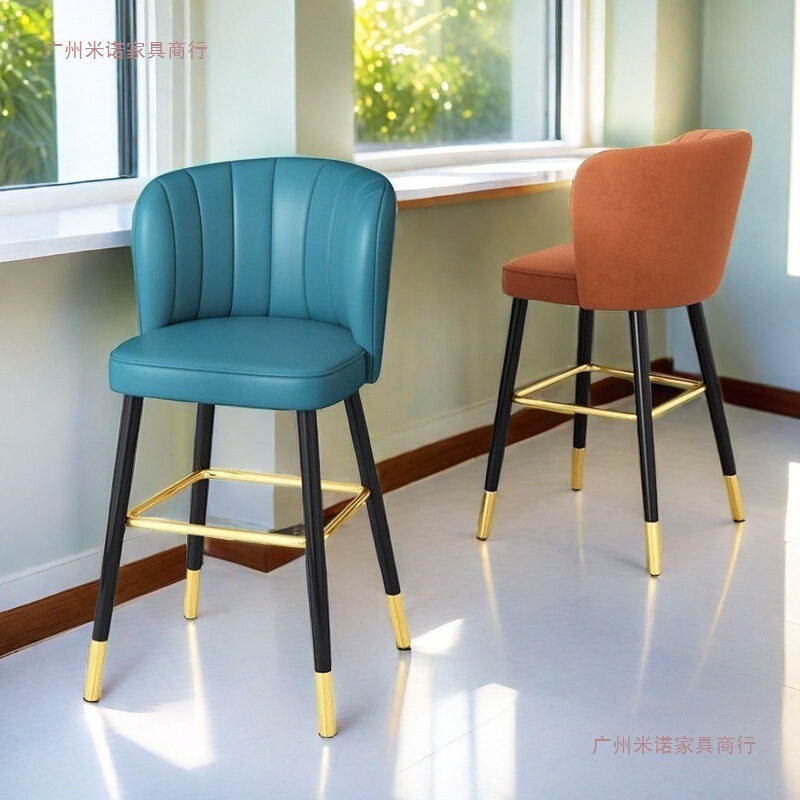 Bar Chair Swivel Lift Home High Stool Modern Simple Front Desk Cashier Backrest Beauty Manicure Bar Chair