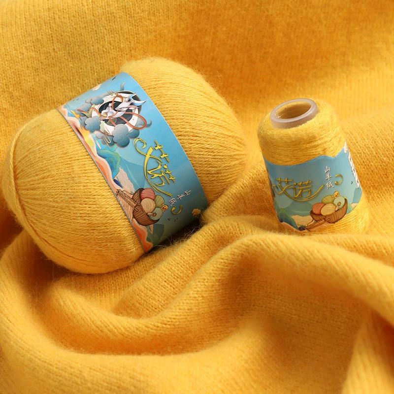 Натуральная кашемировая пряжа, средней толщины, для ручного вязания шарфов, набор для рукоделия, чистый кашемир.