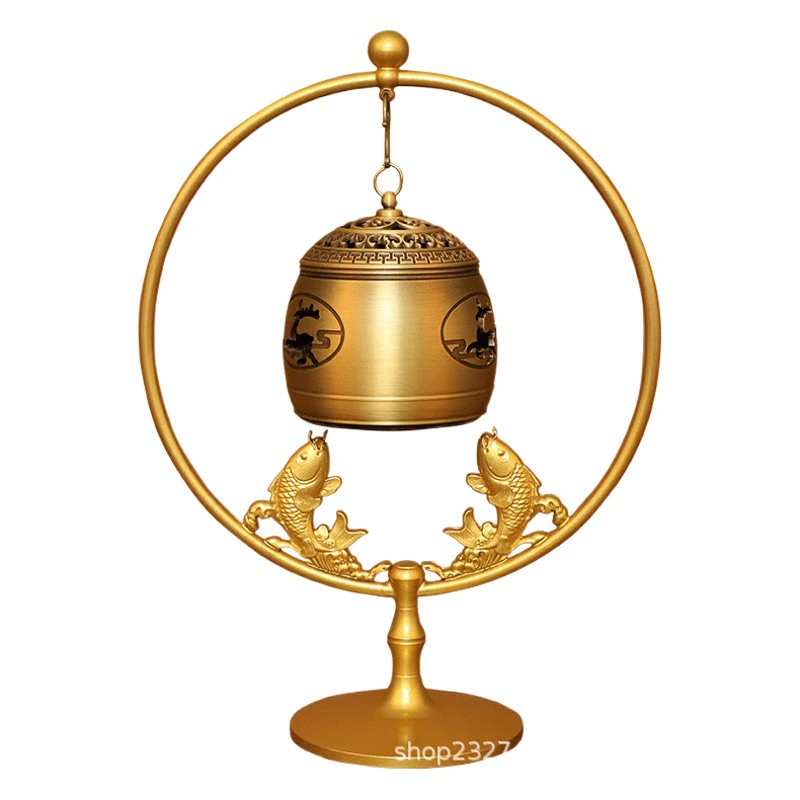 Прямые поставки с фабрики Чистая латунь резная музыкальная курильница Гостиная Кабинет настольные украшения для дома