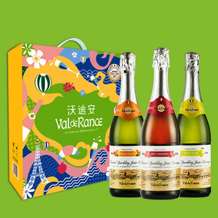 礼盒装无醇起泡酒法国原瓶进口沃迪安无酒精有机女士酒甜酒果酒-阿里巴巴