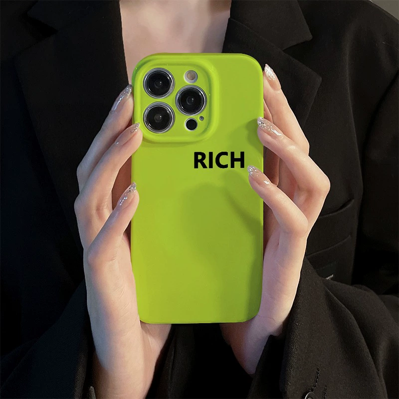 Мягкая пластиковая защитная оболочка простая, чехол RICH Apple 17 для iPhone 14 Pro Max, мультяшный, полный комплект 78p удача