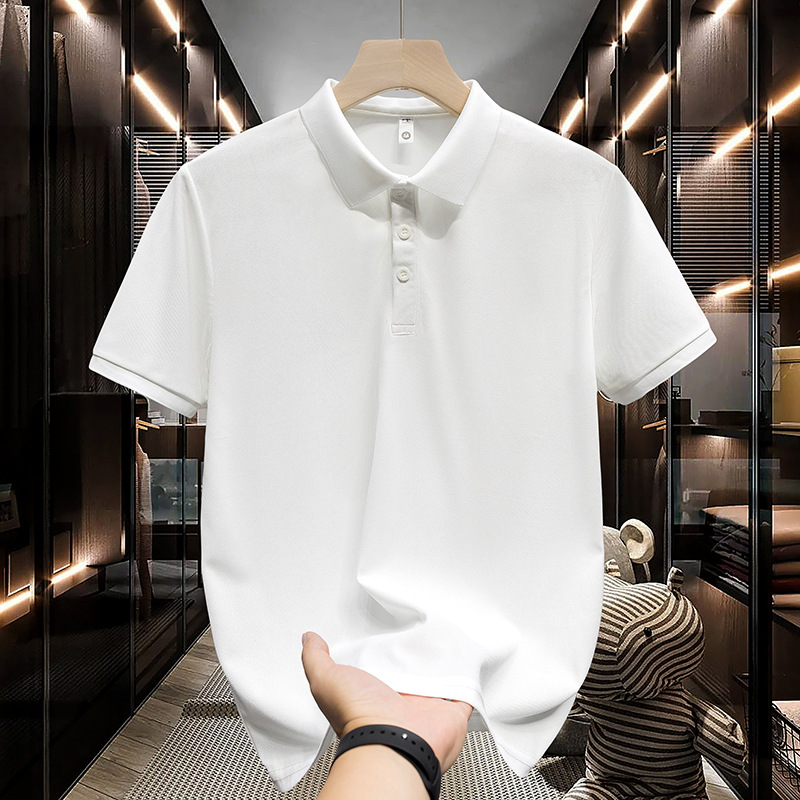 Chemise d'été pour homme, col, manches courtes, coupe ample, couleur unie tendance, style américain décontracté, grandes tailles disponibles._voghion.com